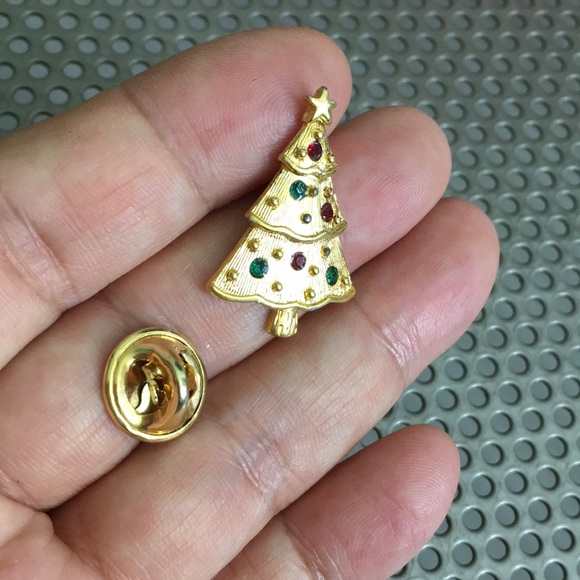 🖤JJ©️1988 Vtg Christmas tree 🎄 pin - Picture 3 of 9